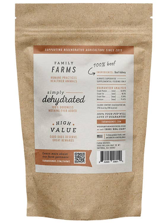 Beef Kidney - All-Natural Dog Treats - 4oz