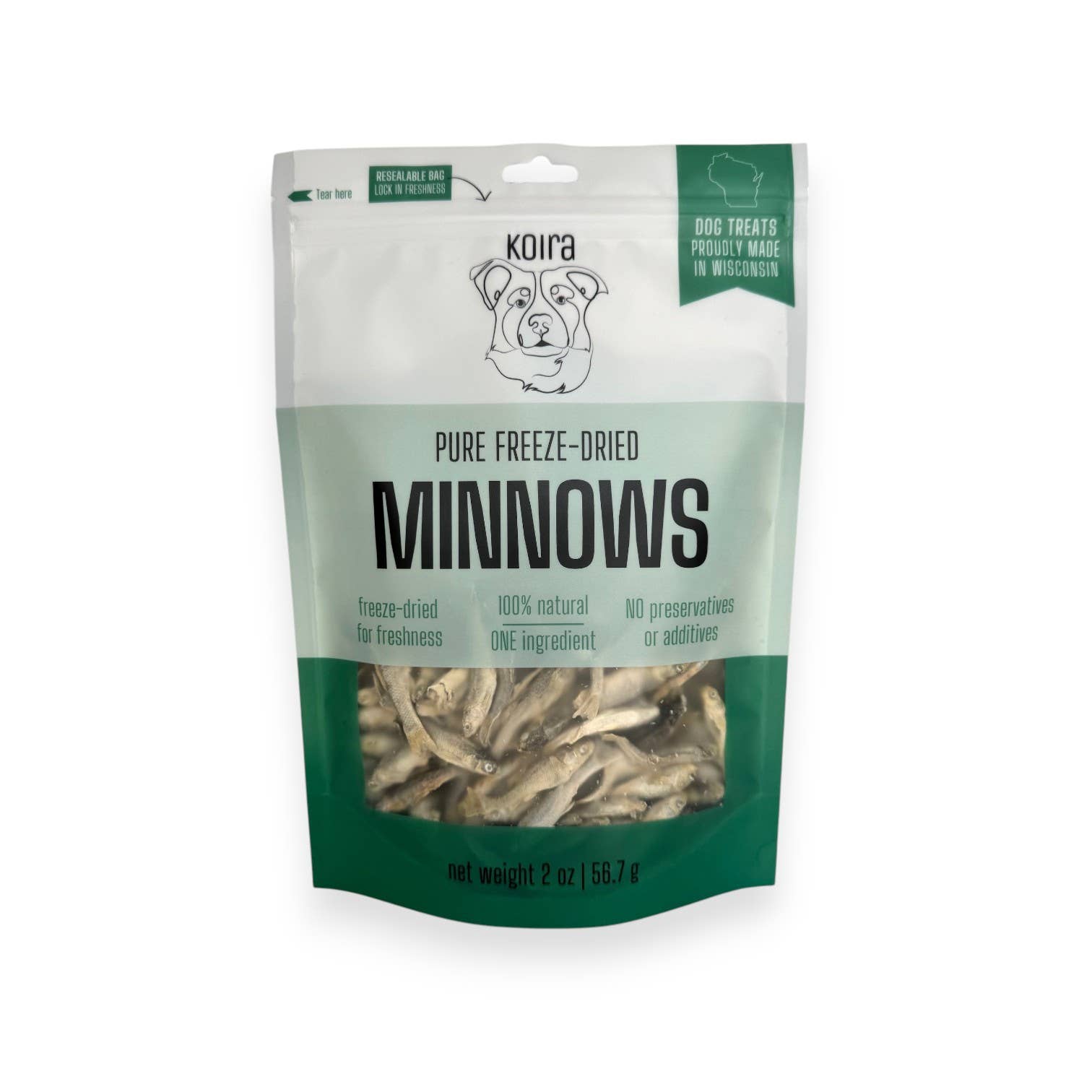 Freeze-Dried Minnows Protein-Packed Dog Treats 2oz