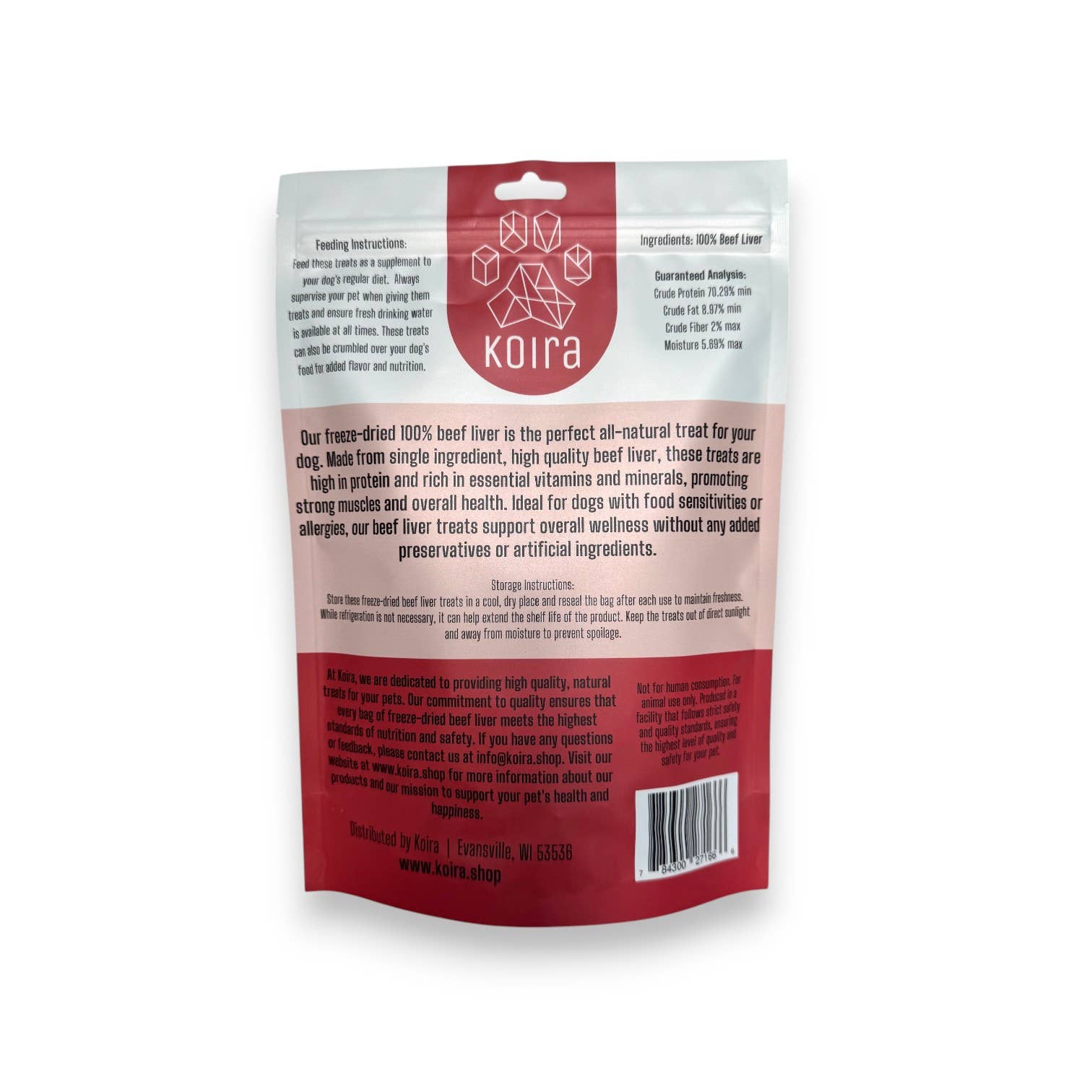 Freeze-dried Beef Liver Dog Treats 4oz