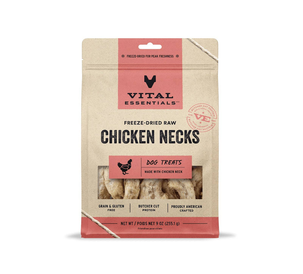 Vital Essentials Freeze-Dried Raw Chicken Necks Dog 9oz