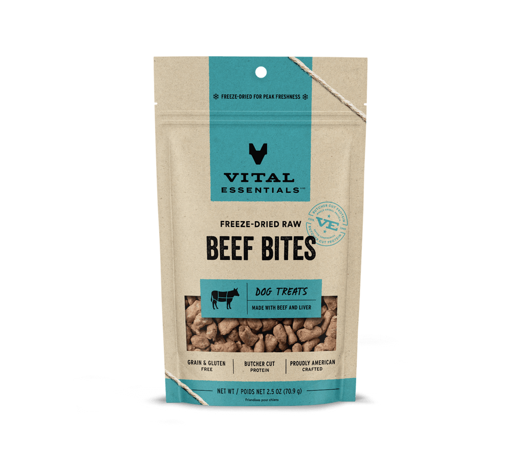 Vital Essentials Beef Bites FD Dog Treats 2.5 oz
