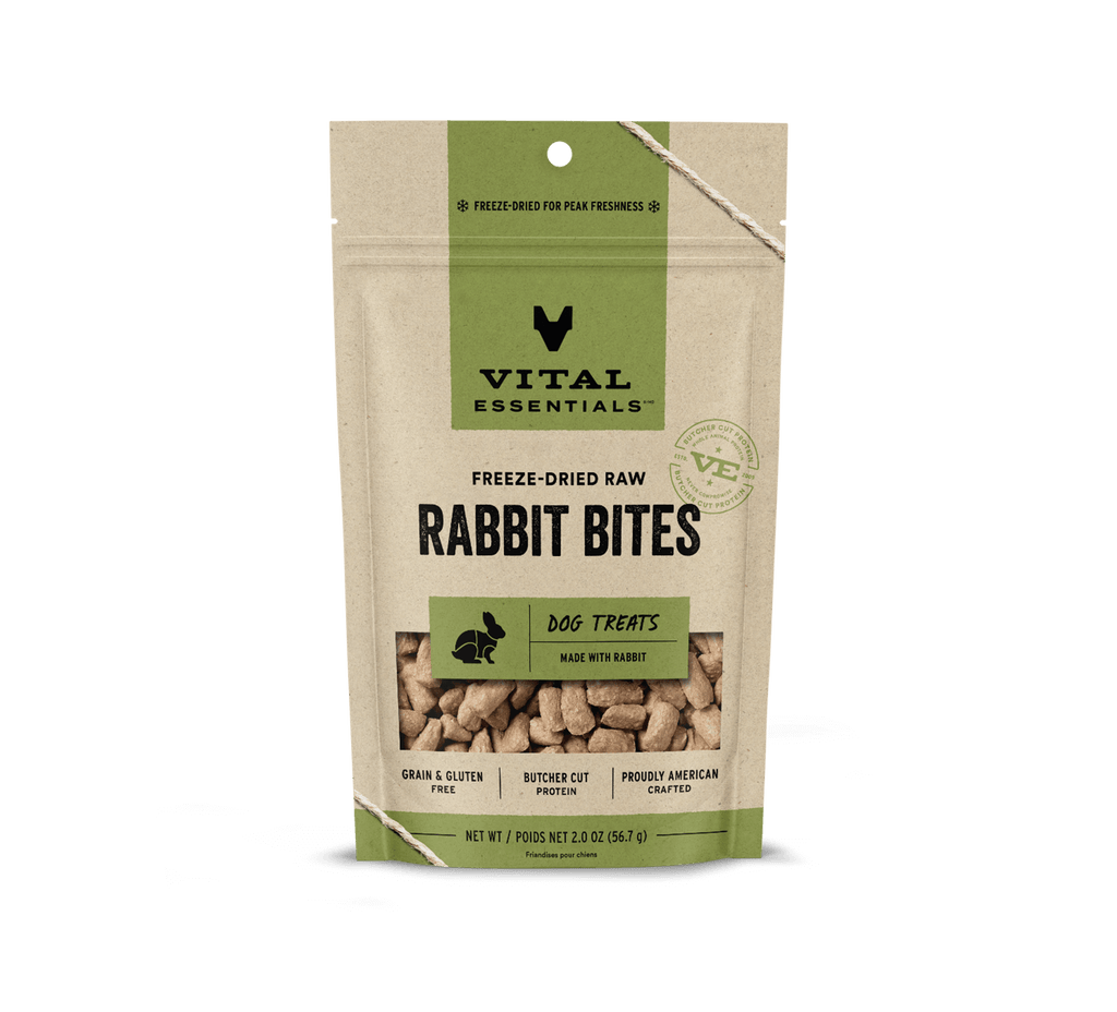 Vital Essentials Rabbit Bites Dog Treats 2 oz